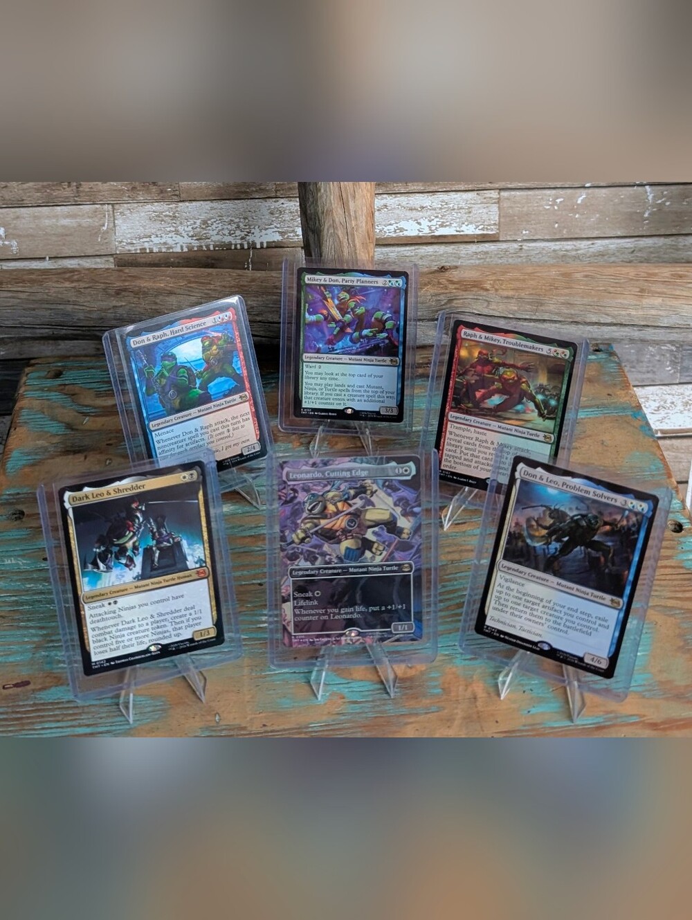 Magic The Gathering TMNT Leonardo Foil + 5 Card Bundle